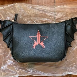 RARE* NEW JEFFREE STAR BLACK BAT MAKEUP BAG HALLOWEEN 2021